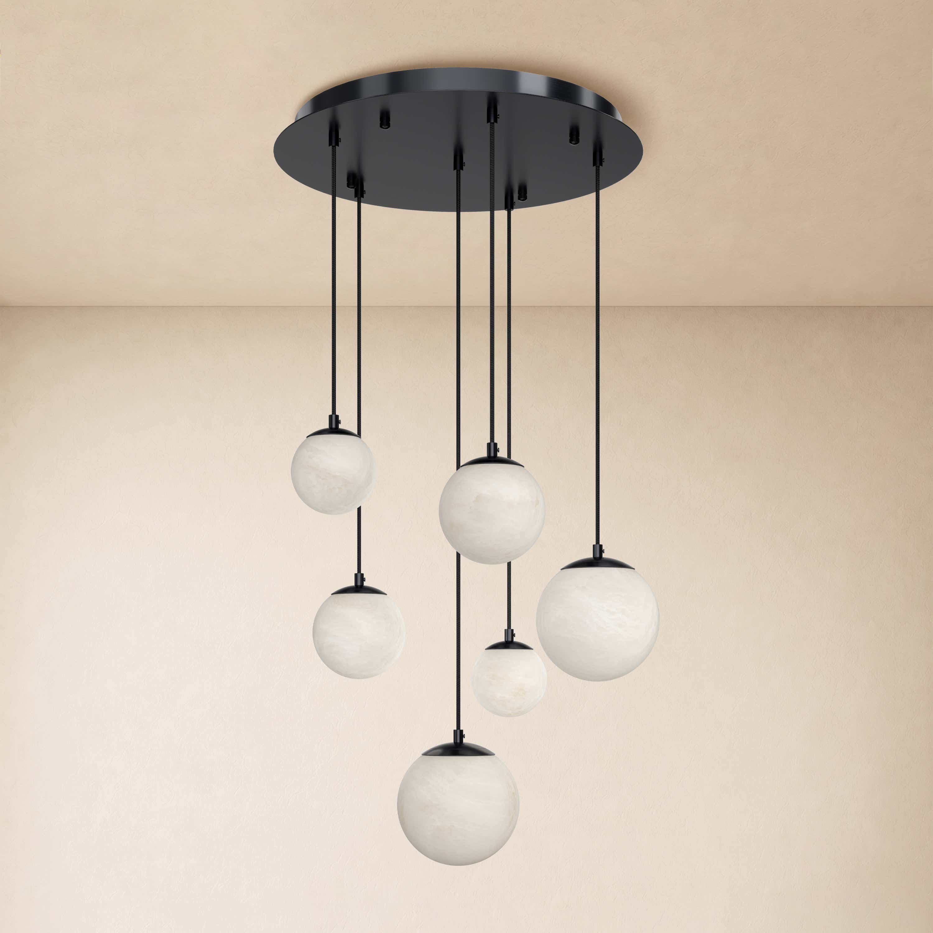 Elviora Resin Globe Round Chandelier