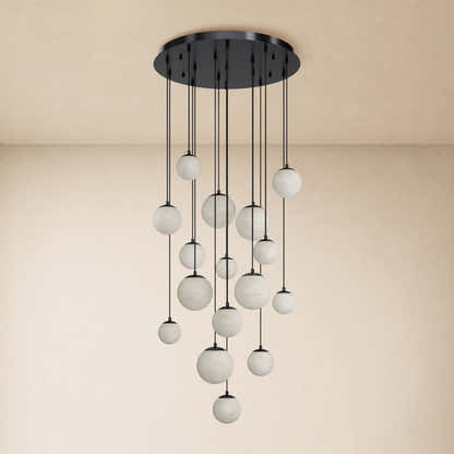 Elviora Resin Globe Round Chandelier