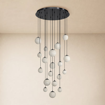 Elviora Resin Globe Round Chandelier 