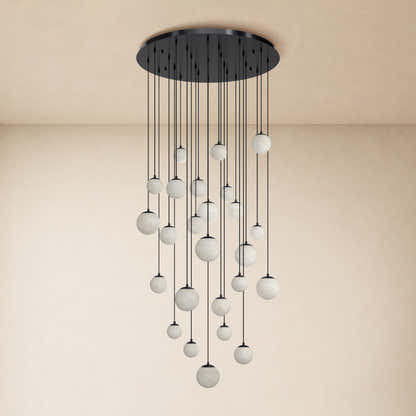 Elviora Resin Globe Round Chandelier