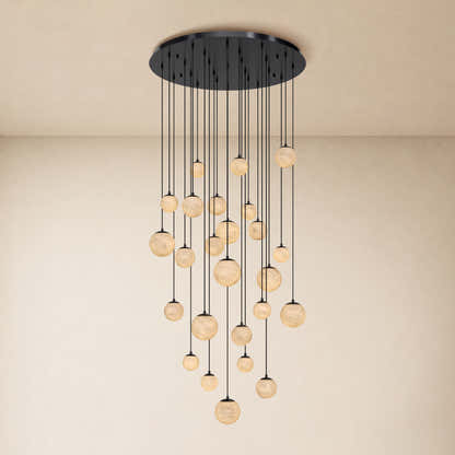 Elviora Resin Globe Round Chandelier