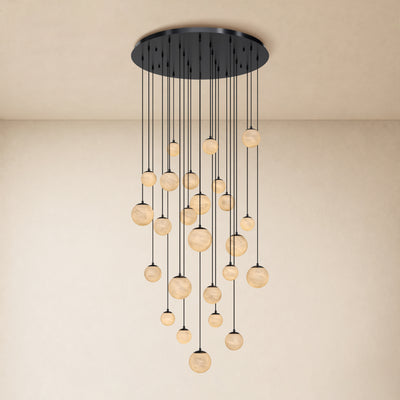 Elviora Resin Globe Round Chandelier 