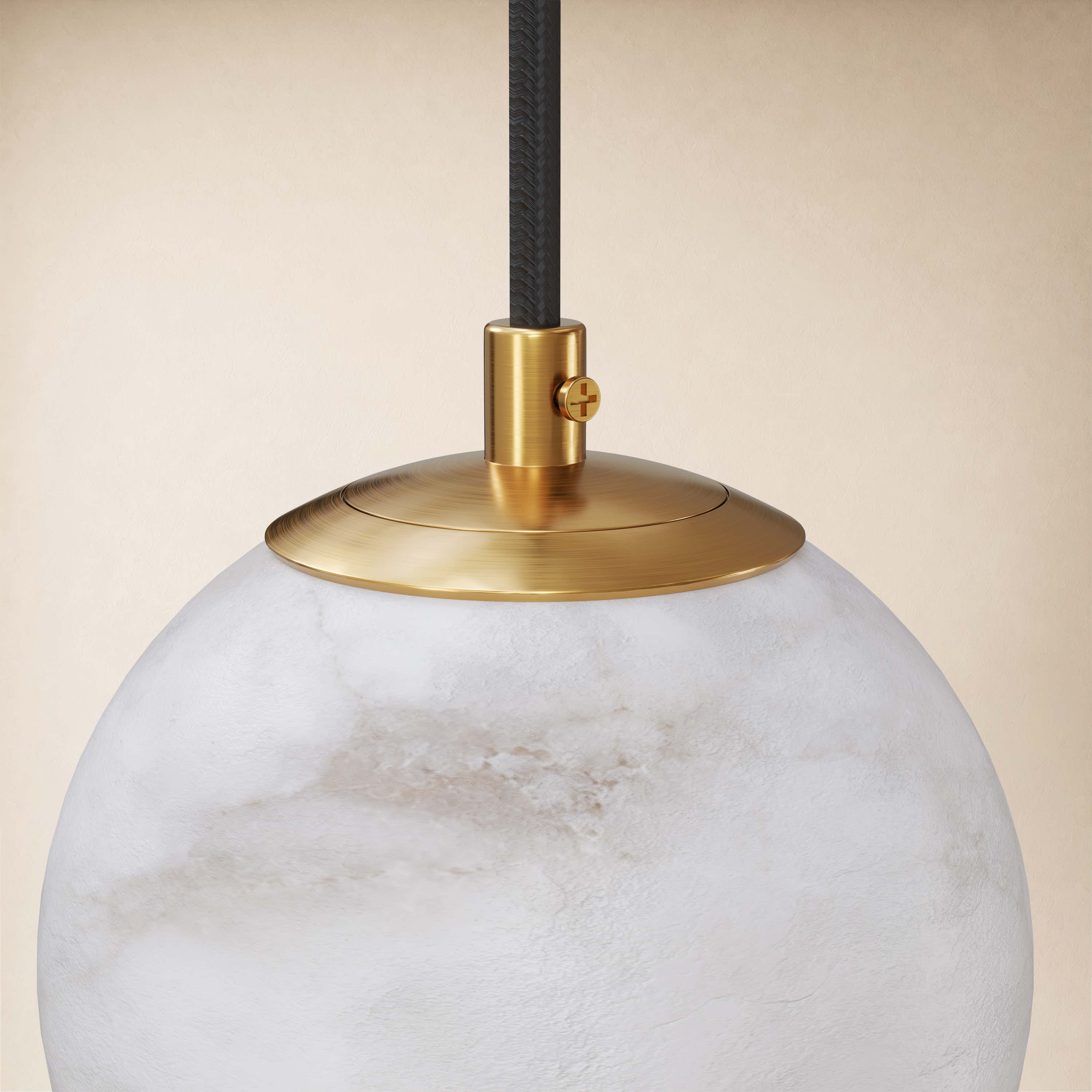 Solindra Resin Alabaster Texture Globe Cascade Chandelier