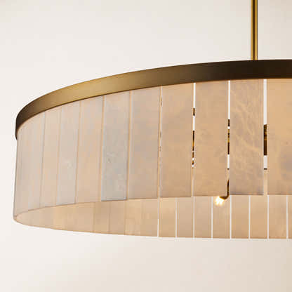 Solmare Alabaster Round Chandelier 41.3"D