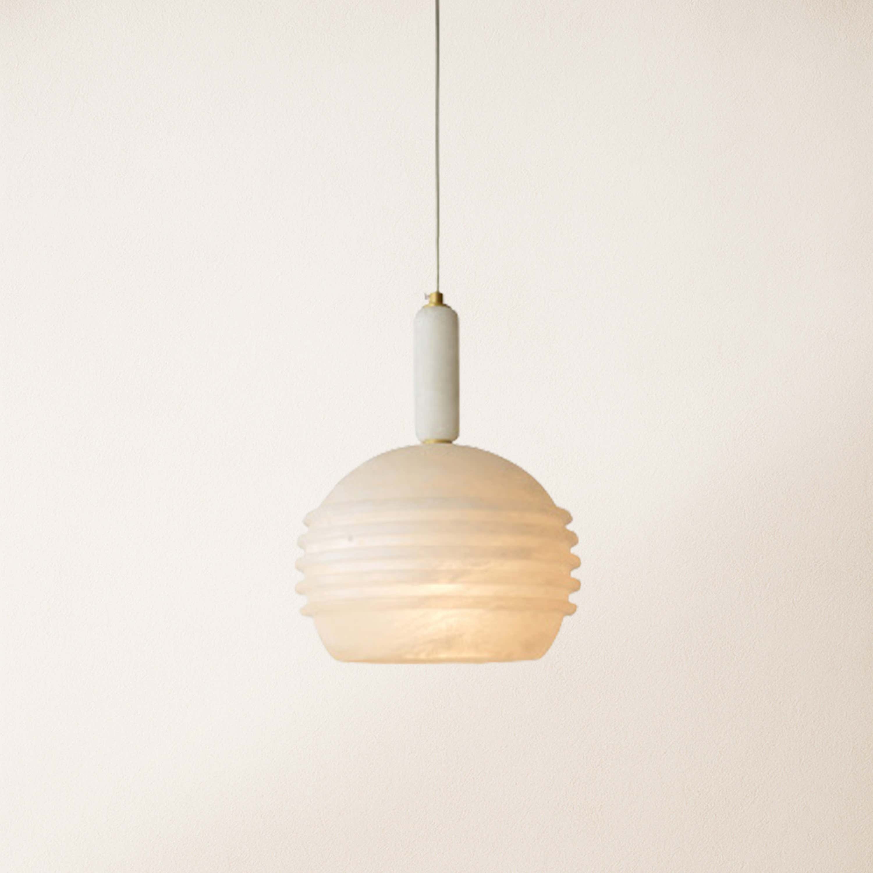 Dadaly Lottia Alabaster Small Art Pendant Light 10"D