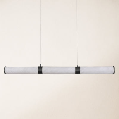 Sylvia Alabaster Linear Chandelier 47"
