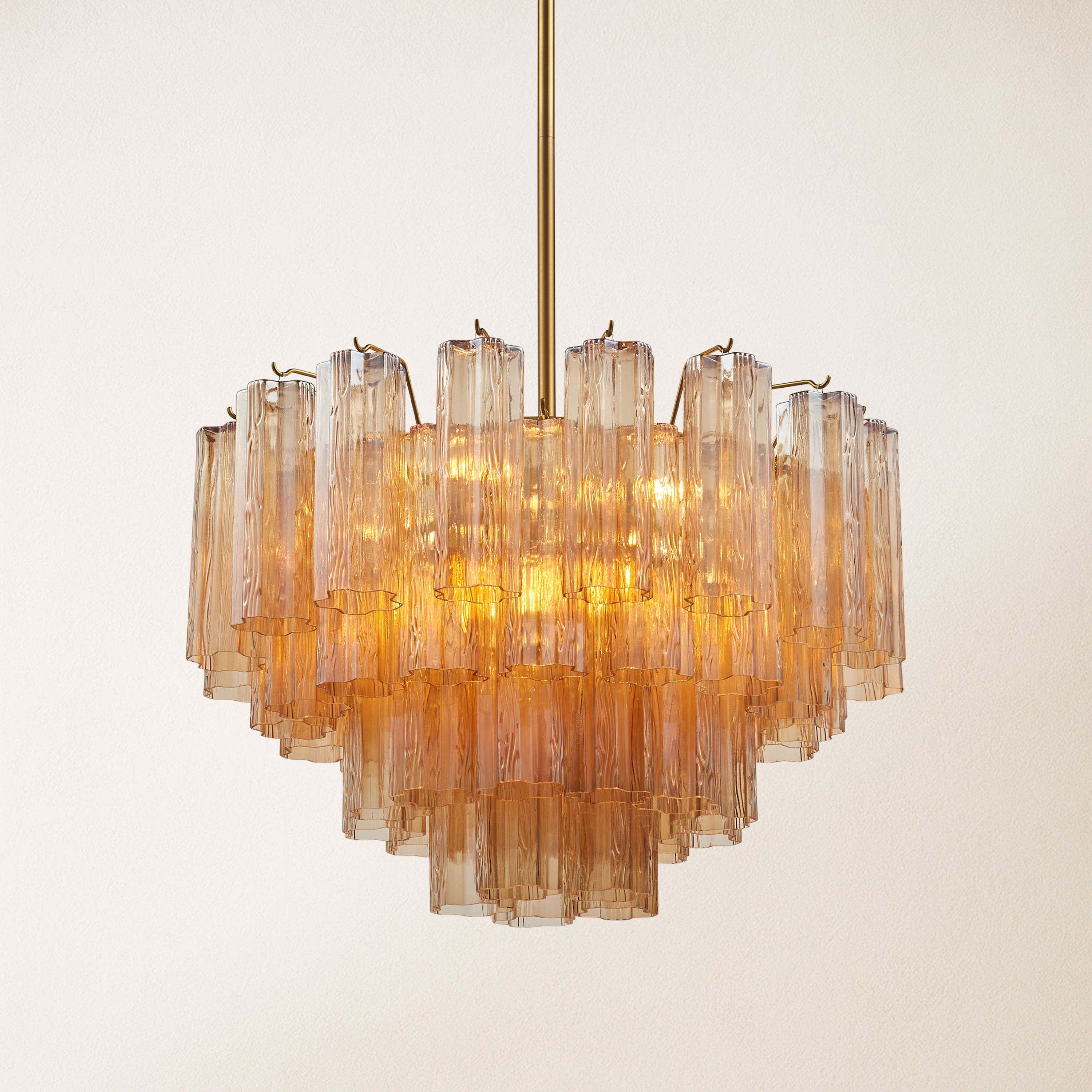 Dawel Glass Round Chandelier 24"D