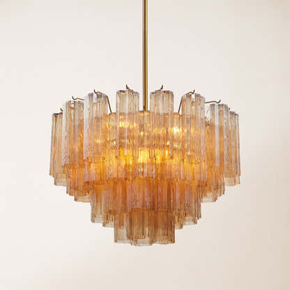 Dawel Glass Round Chandelier 24"D