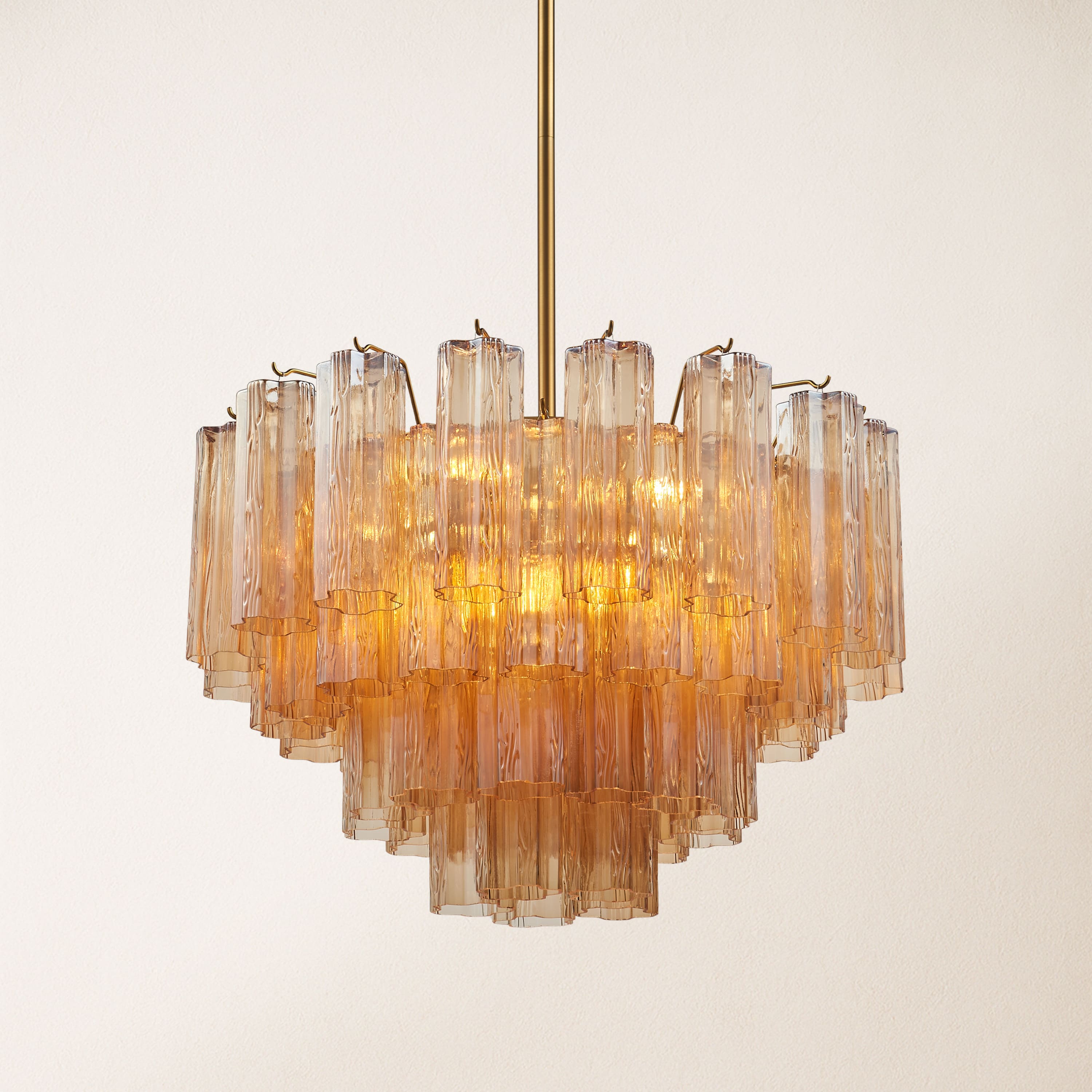 Dawel Glass Round Chandelier 24"D