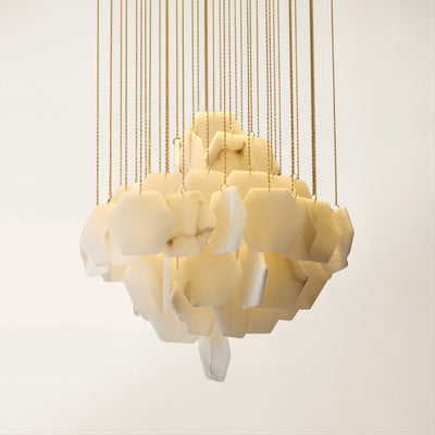 Talan Multi-layer Irregular Alabaster Chandelier 32"D