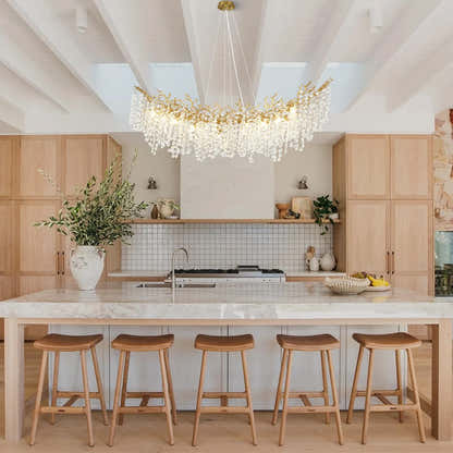 Lustre Branches Crystal Rectangular Chandelier 55"W