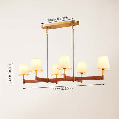 Corvella Leather Linear Chandelier 51"W