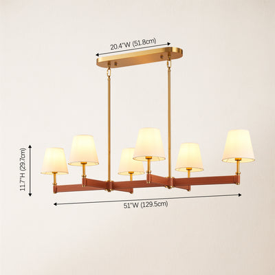 Corvella Leather Linear Chandelier 51"W