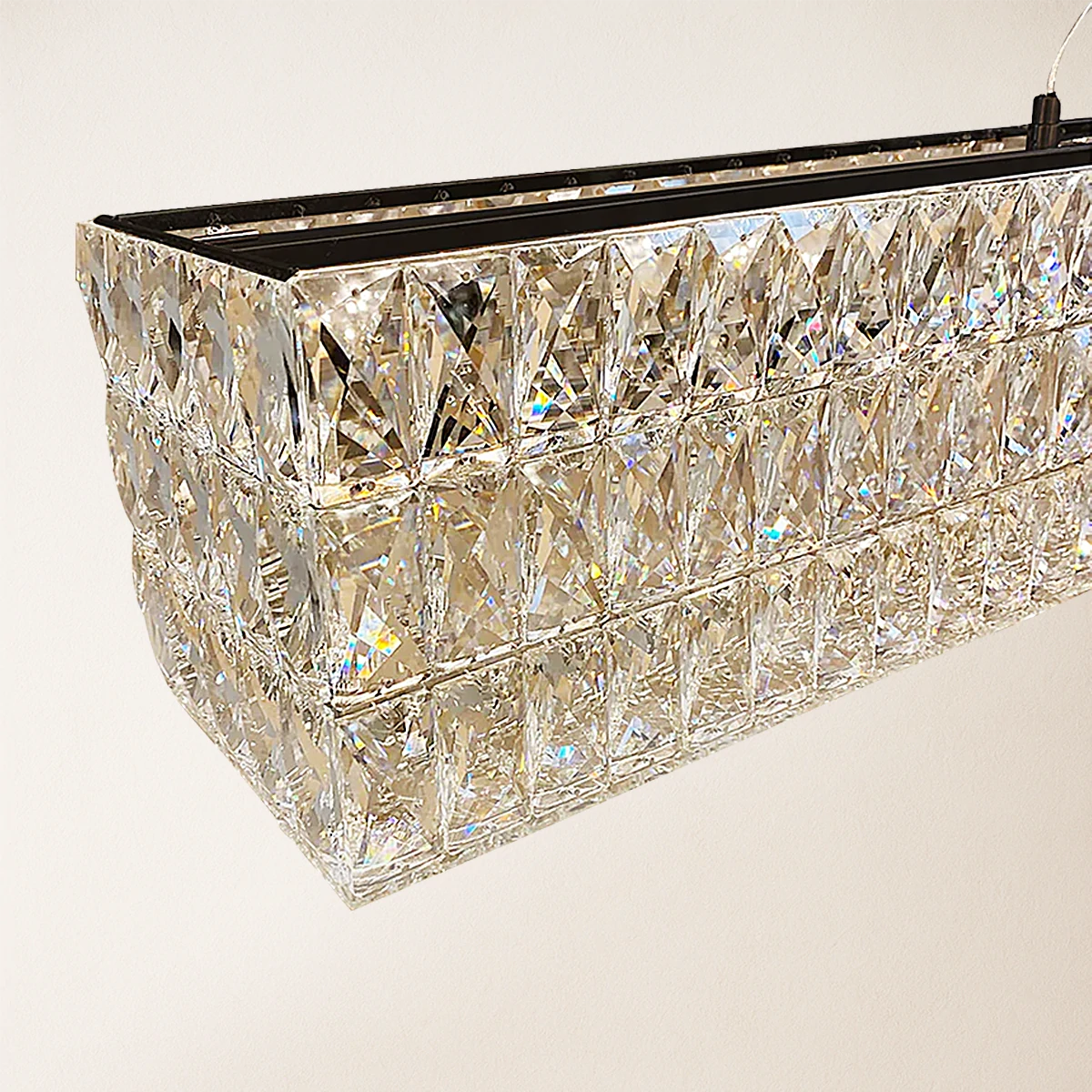 Mia Rectangular Crystal Chandelier 40"W