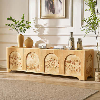 Aurora Oak Media Console 80"