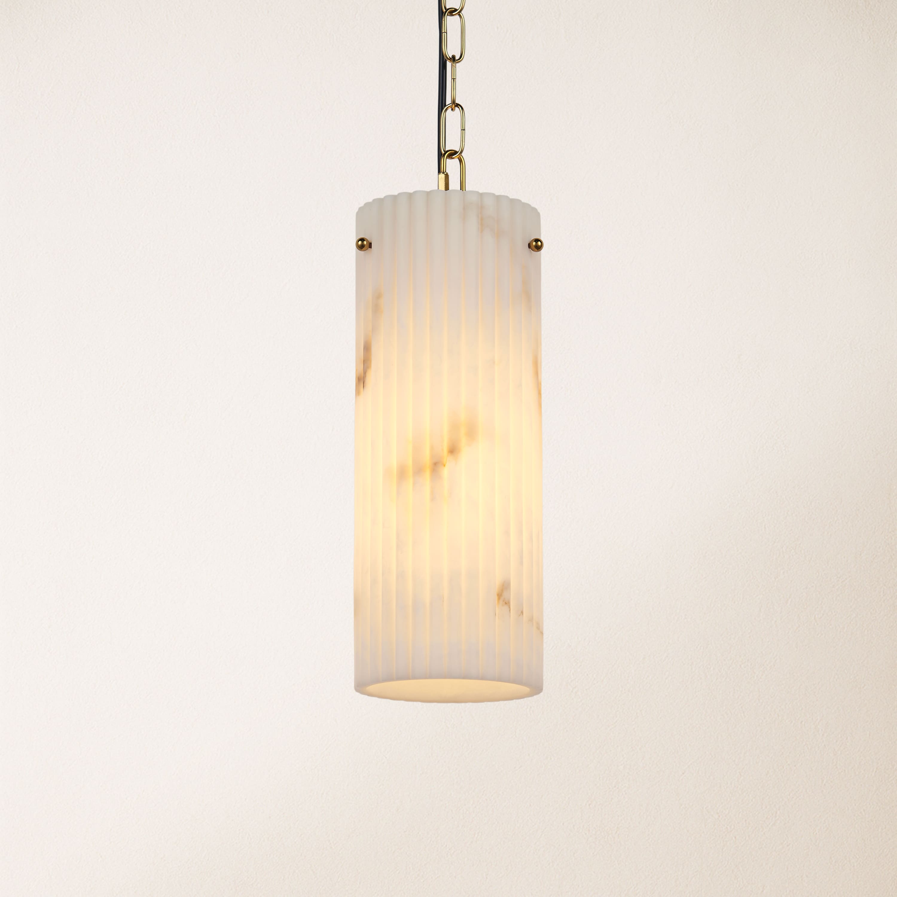 Luminare Resin Fluted Pendant 5" #Finish_Brass