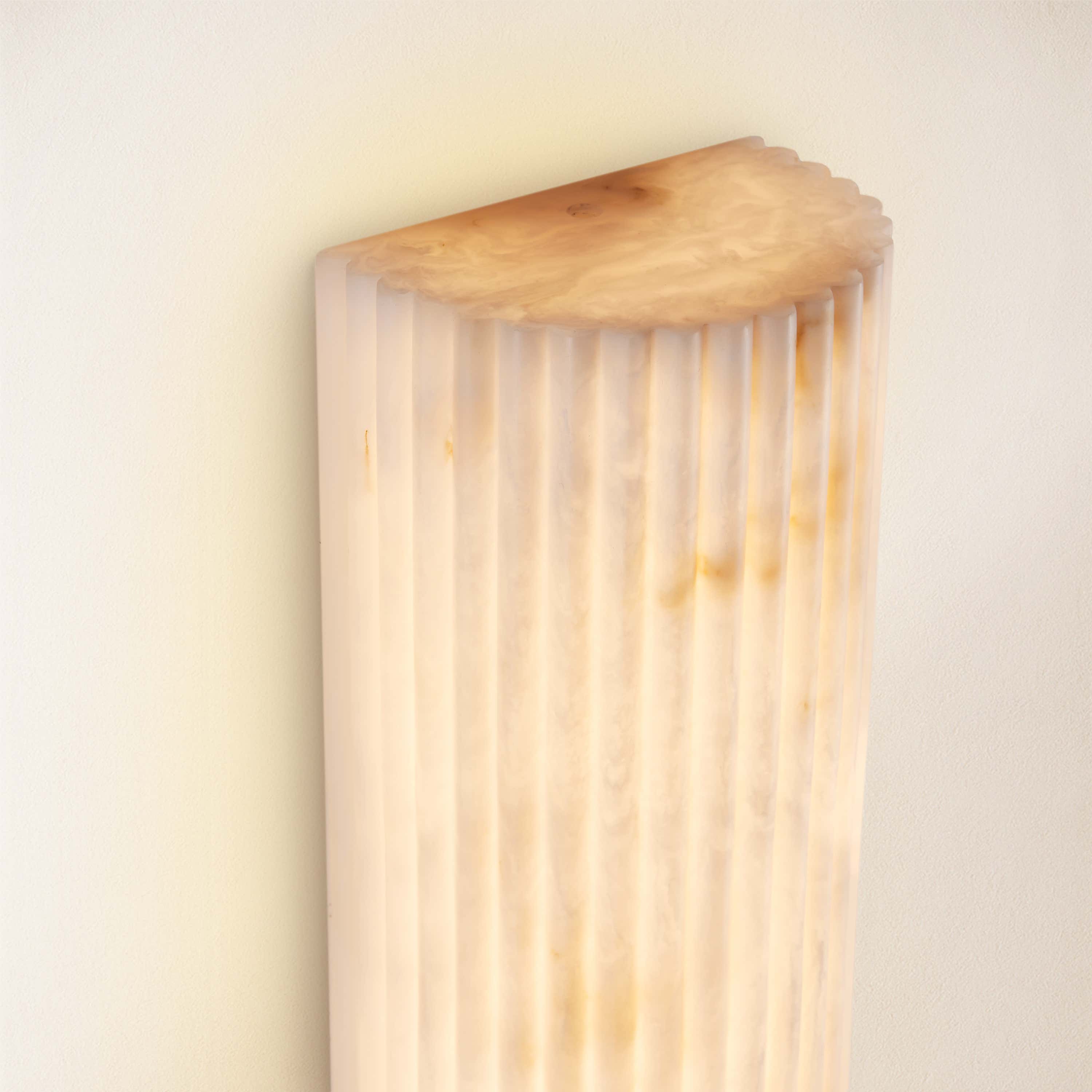 Luminare Resin Fluted Wall Sconce 12"H 