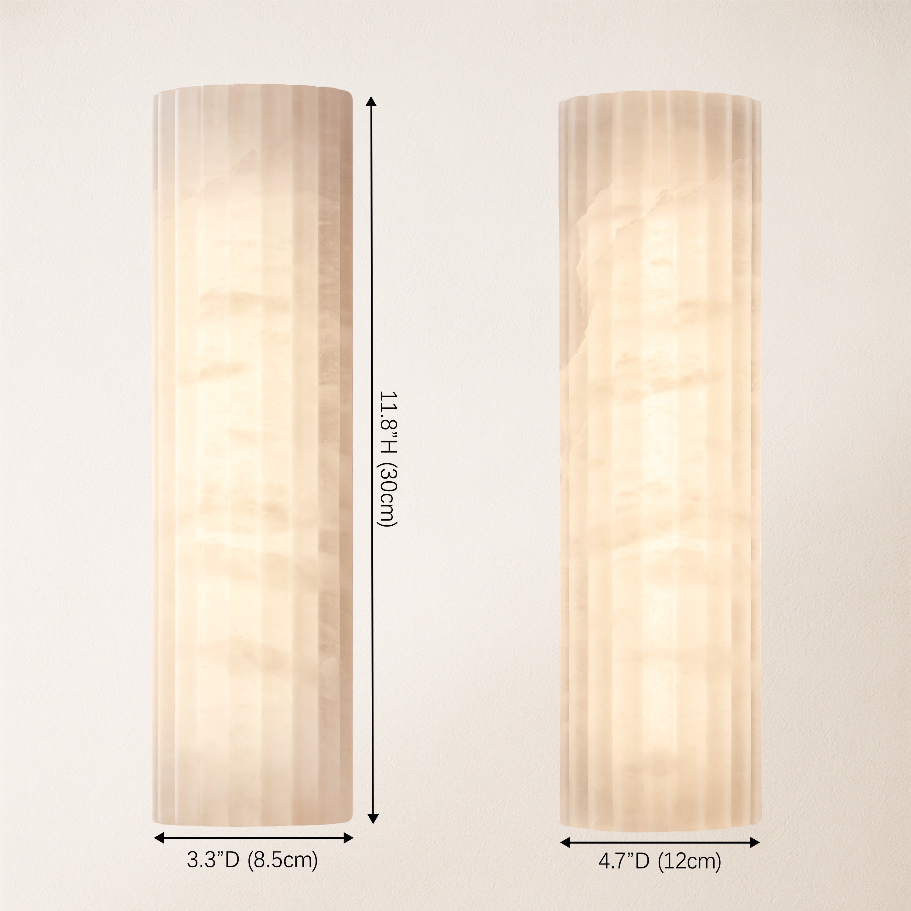 Luminare Resin Fluted Wall Sconce 12