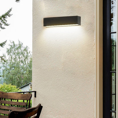 Hailguard Matte Rectangle LED Outdoor Wall Light