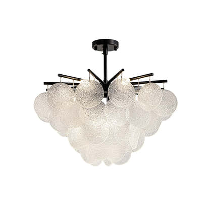Velmora Glass Disc Tiered Chandelier 24"D