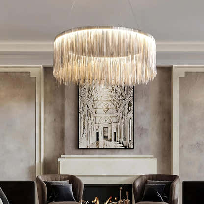Teresa Cadena Steel Tassel Chandelier