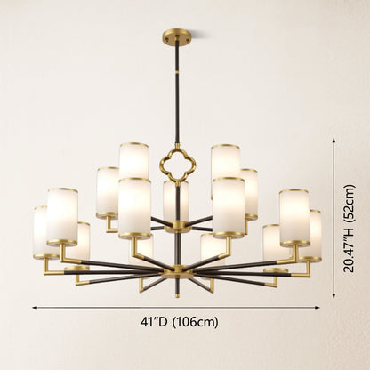 Moral Multi-layer Branda Alabaster Round chandelier 41"D