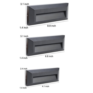 Outdoor Modern Aluminum Downward LED Wall-Mounted Step Lights for Concrete