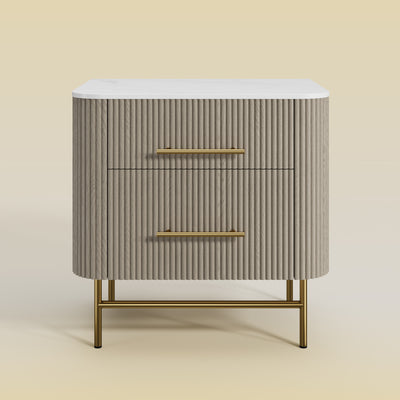 Ewan Sintered Stone Nightstand 26"W