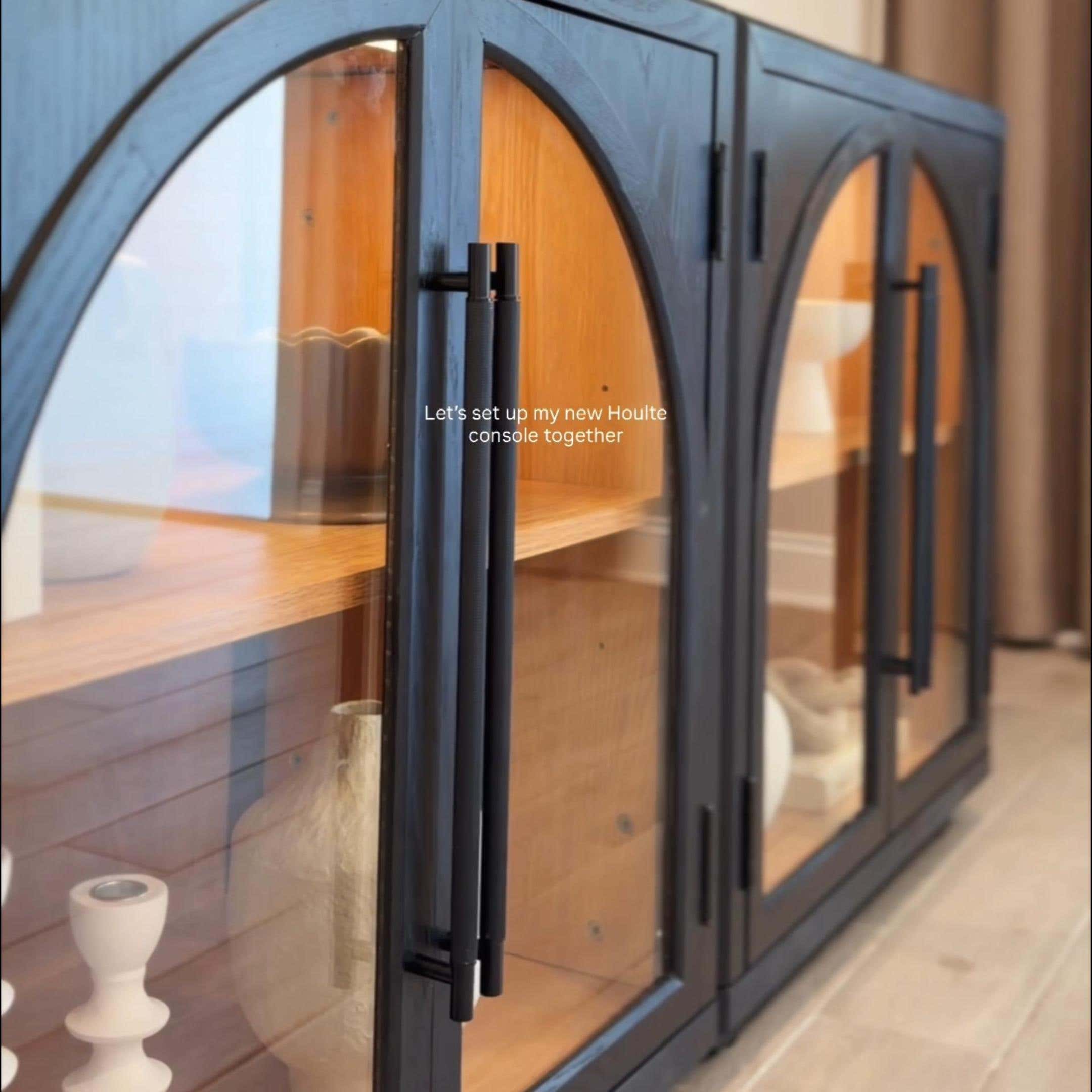 Alvar Arched 32″  Oak Storage Cabinet