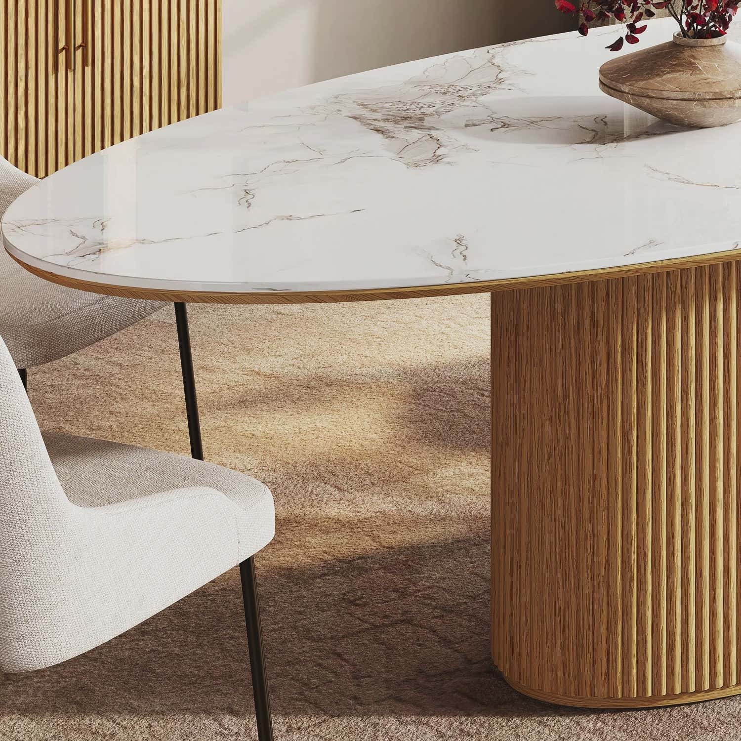 Marley Sintered Stone Dining Table 84"