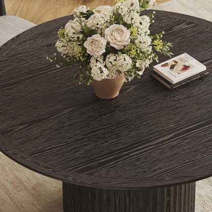 Aurelius Fluted Round Dining Table 60"W