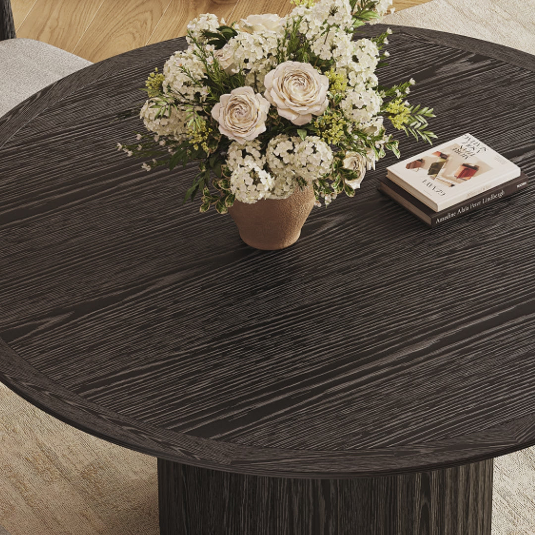 Aurelius Fluted Round Dining Table 60"W