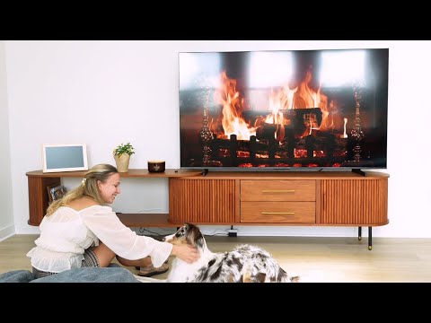 Ewan Oak Extendable Media Console 78.74" to 110.24"