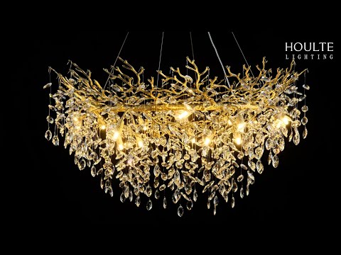 Frostleaf Crystal Branch Halo Chandelier 47"D