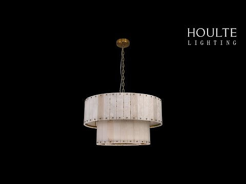 Nivislight Alabaster 2-Tier Round Chandelier 32"