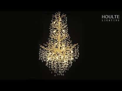 Frostleaf Crystal Cascade Grand Staircase Chandelier 65"H
