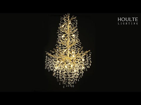 Frostleaf Crystal Cascade Grand Staircase Chandelier 65"H