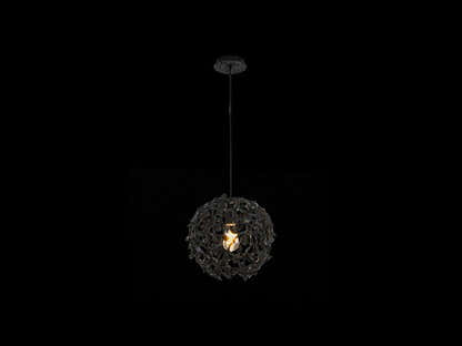 Elara Black Spherical Cage Chandelier 22"D