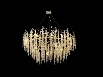 Snow Tree Branch Chandelier 47''D