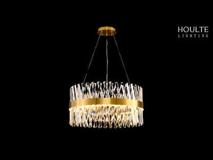 Vetro Prism Crystal Round Chandelier 24"D