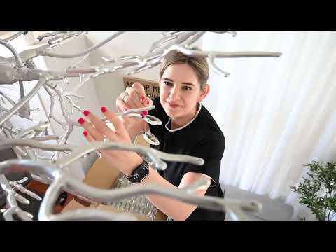 Frostleaf Crystal Cascade Grand Staircase Chandelier 65"H