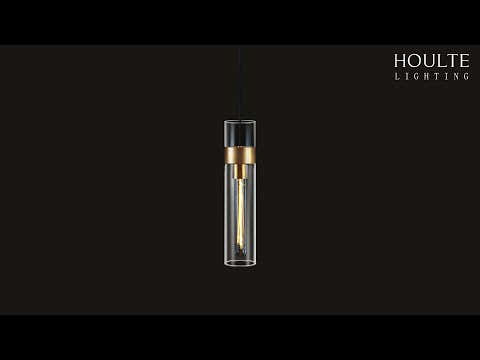 Cylora Glass Tube Pendant 5"D