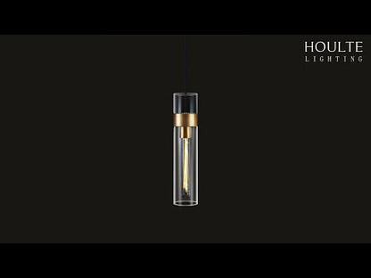 Cylora Glass Tube Pendant 3.8''H