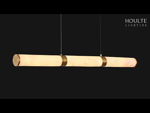 Sylvia Alabaster Linear Chandelier 47"