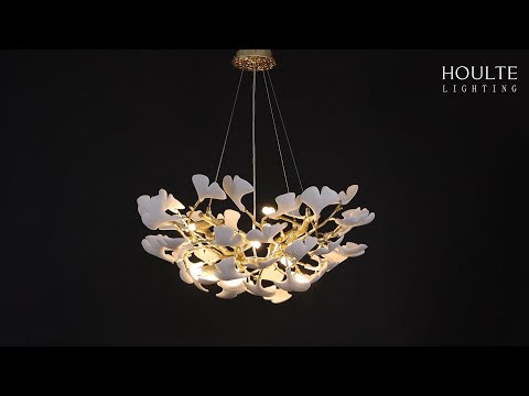 Twilight Branches Ceramic Glow Round Chandelier 32"D