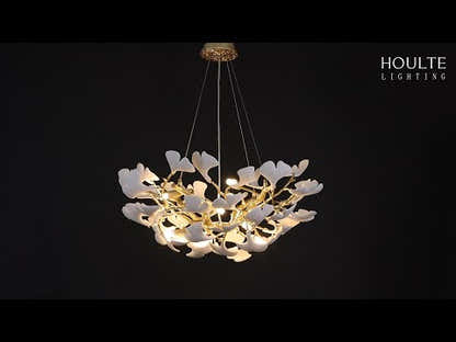Twilight Branches Ceramic Glow Round Chandelier 32"D