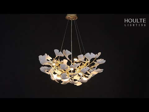 Twilight Branches Ceramic Glow Round Chandelier 32"D
