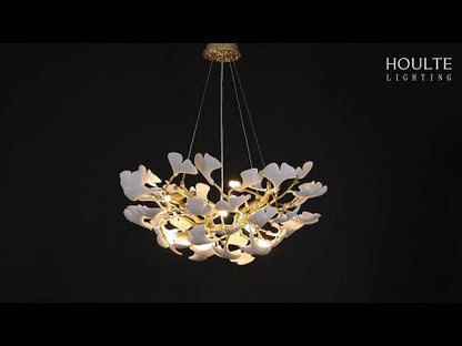 Twilight Branches Ceramic Glow Round Chandelier 32"D