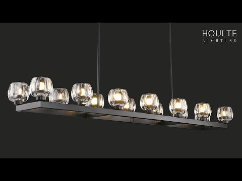 Vellum Rectangular Chandelier 68"W