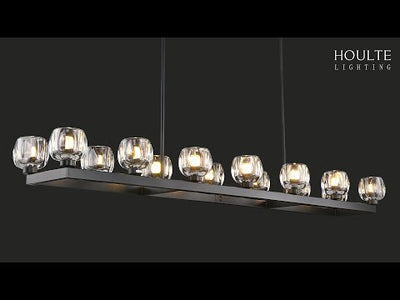 Vellum Rectangular Chandelier 72"W